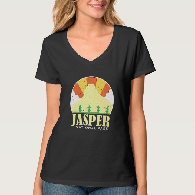 Camiseta Parque Nacional do Canadá Jasper Alberta Souvenir  (Frente)