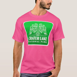 Camiseta Parque Nacional do Crater Lake Retro Bird Crachá V