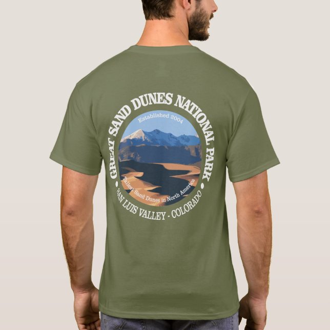 Camiseta Parque Nacional do excelente Sand Dunes (Verso)
