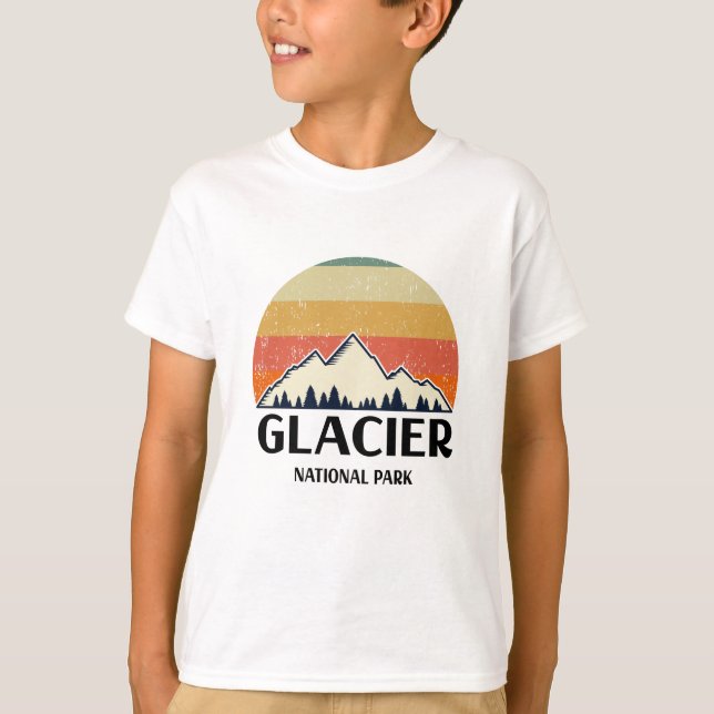 Camiseta Parque Nacional do Glacier Vintage (Frente)