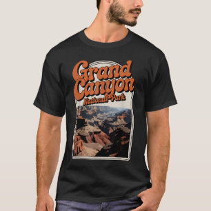 Camiseta Parque Nacional do Grand Canyon Retro Hiking EUA