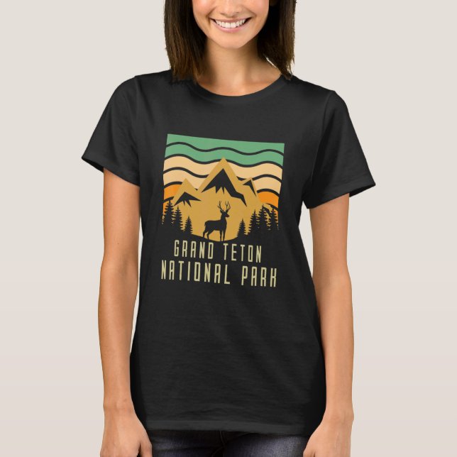 Camiseta Parque Nacional do Grand Teton National Park Hikin (Frente)