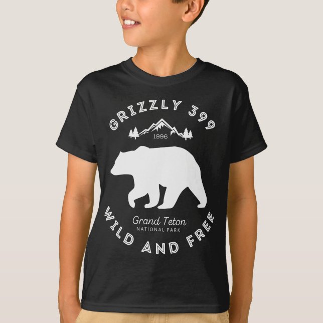 Camiseta Parque Nacional do Grau 399 Wild & Free Grand Teto (Frente)