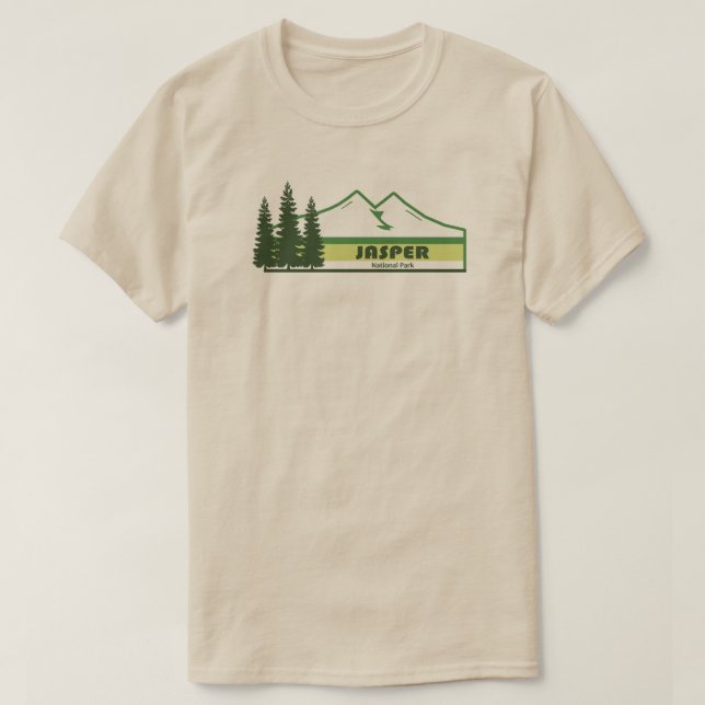 Camiseta Parque Nacional do Jasper - Greve Verde (Frente do Design)