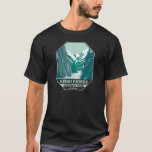 Camiseta Parque Nacional do Kenai Fjords Alaska Vintage<br><div class="desc">Kenai Fjords vetor trabalho de arte design. O parque é um parque nacional americano que mantém o Harding Icefield,  as suas geleiras que transbordam,  e os fiordes e ilhas costeiras.</div>