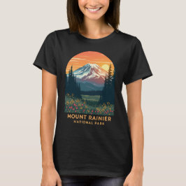Camiseta Parque Nacional do Monte Rainier - Sunset de Flor 