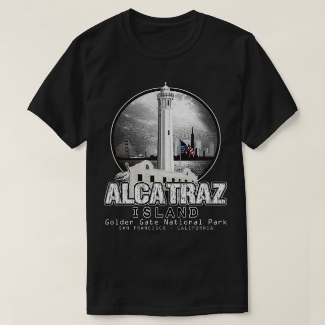 Camiseta Parque Nacional do Portão do Ouro Alcatraz San Fra (Frente do Design)