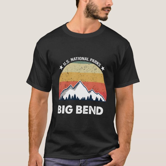 Camiseta Parque Nacional do Retro Big Bend (Frente)