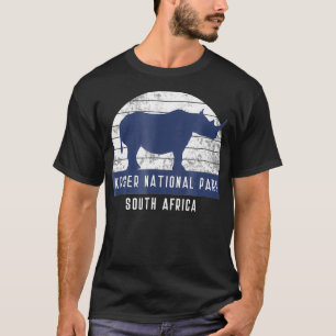 Camiseta Parque Nacional do Safari Sul-Africano Mens Rhino