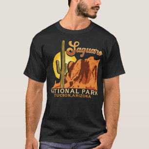 Camiseta Parque Nacional do Saguaro, nos EUA, acampando
