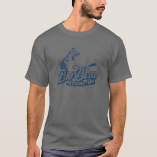 Camiseta Parque Nacional do Texas Mountain Lion Retro D