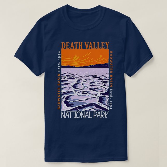 Camiseta Parque Nacional do Vale da Morte Bacia de Badwater (Frente do Design)