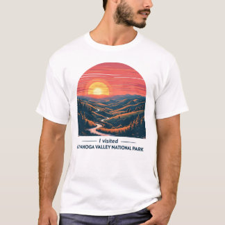 Camiseta Parque Nacional do Vale do Cuyahoga Arte Retrocênt