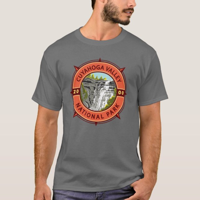 Camiseta Parque Nacional do Vale do Cuyahoga - Emblem de Co (Frente)