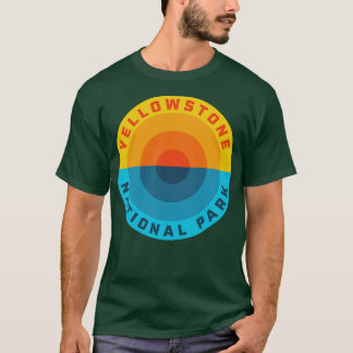 Camiseta Parque Nacional do Yellowstone Retro Sunset