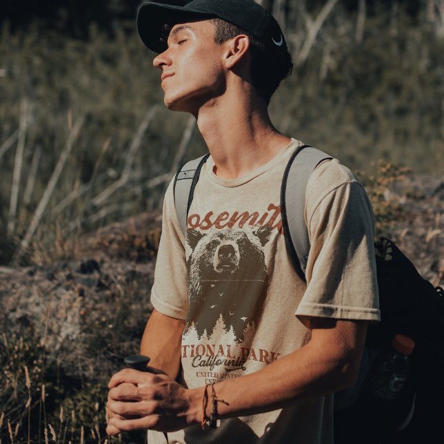 Camiseta Parque Nacional do Yosemite Grizzly Bear Californi (Criador carregado)