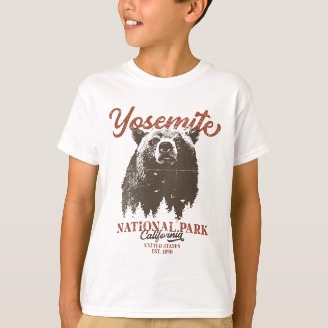 Camiseta Parque Nacional do Yosemite Grizzly Bear Californi (Frente)