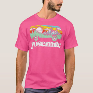 Camiseta Parque Nacional do Yosemite, Hippie Van & Mountain