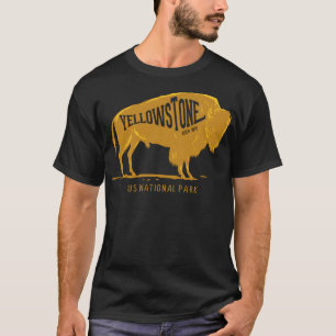 Camiseta Parque Nacional dos EUA Bison Buffalo Yellowstone