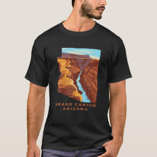 Camiseta Parque Nacional Dos EUA Na Arizona Map Viagem Vint