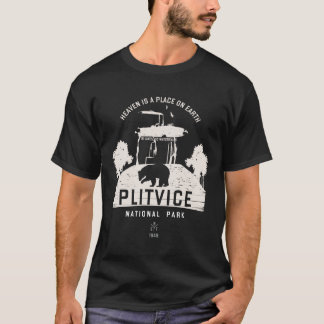 Camiseta Parque Nacional dos Lagos Plitvice, Design Branco