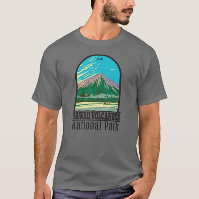 Camiseta Parque Nacional dos Vulcões do Havaí, Mauna Loa Vi (Frente)