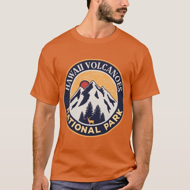 Camiseta Parque Nacional dos Vulcões do HavaíVintage (Frente)