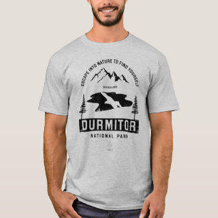 Camiseta Parque Nacional Durmitor Montenegro Design Negro