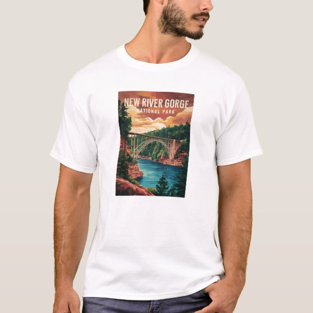 Camiseta Parque Nacional e Reserva de New River Gorge (Frente)
