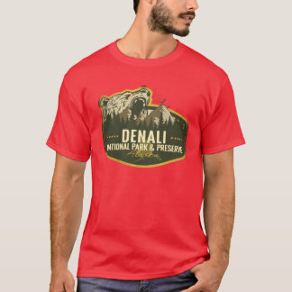 Camiseta Parque Nacional e Reserva Denali Alasca Retro Ruim