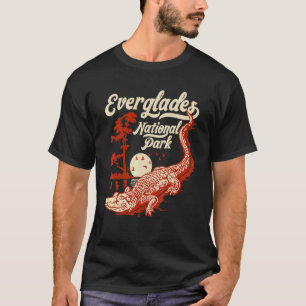 Camiseta Parque Nacional Everglades Crocodilo Vintage Allig
