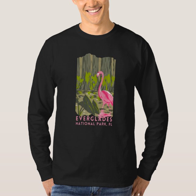 Camiseta Parque Nacional Everglades Flamingo Camping Hiking (Frente)