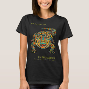 Camiseta Parque nacional Everglades jacaré geométrico