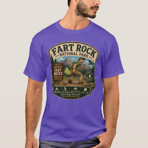 Camiseta Parque Nacional Fart Rock Humor de Acampamento Div