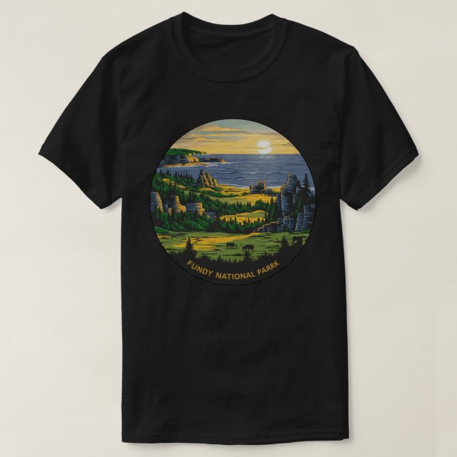 Camiseta Parque Nacional Fundy (Frente do Design)