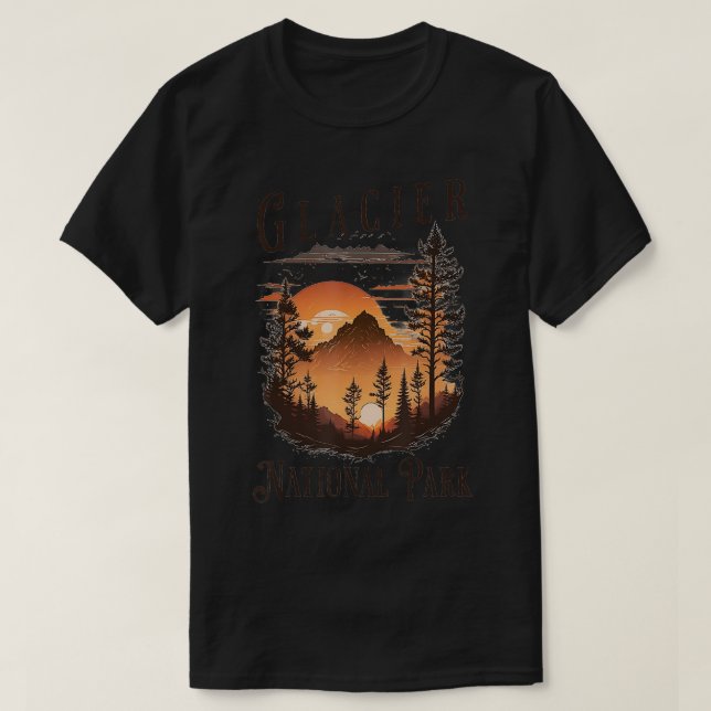 Camiseta Parque Nacional Glacier (Frente do Design)