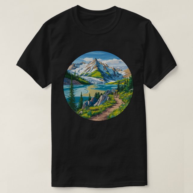 Camiseta Parque Nacional Glacier (Frente do Design)