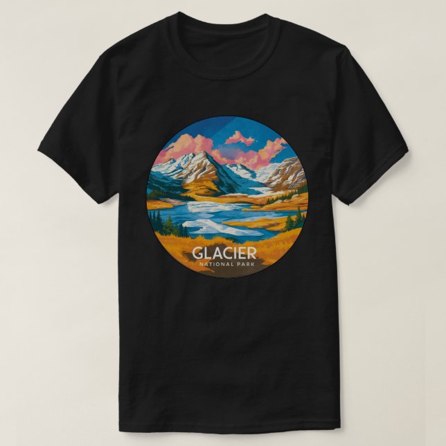 Camiseta Parque Nacional Glacier (Frente do Design)