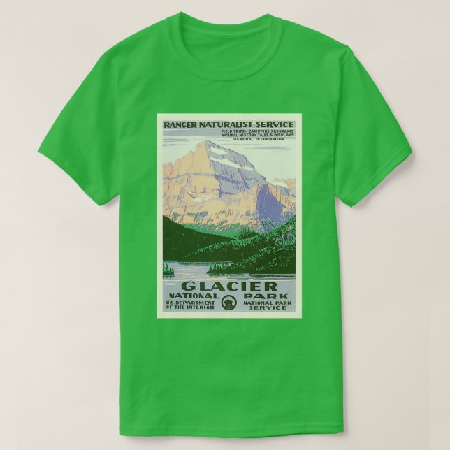 Camiseta Parque Nacional Glacier 28 (Frente do Design)