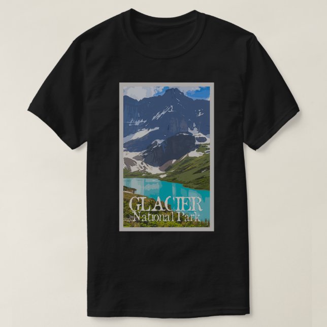 Camiseta Parque Nacional Glacier 69 (Frente do Design)