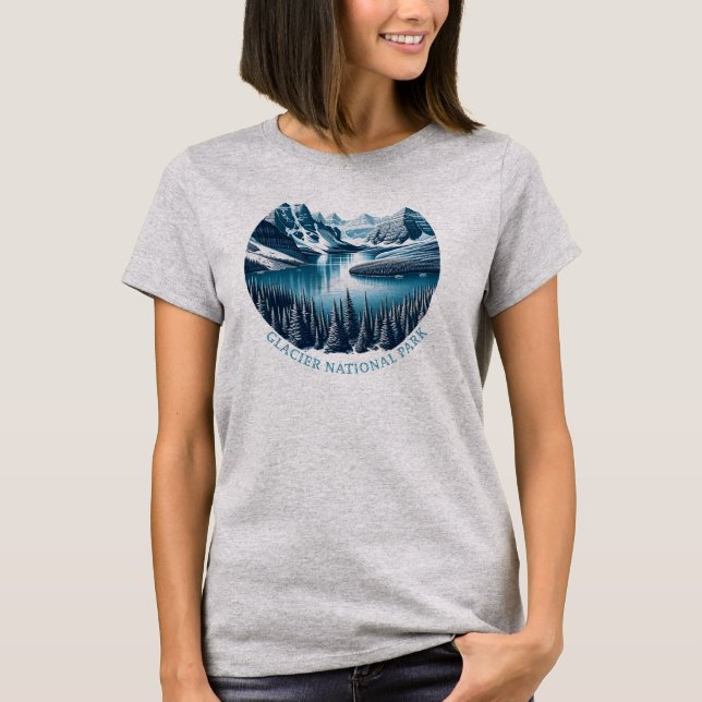 Camiseta Parque Nacional Glacier Montana (Frente)