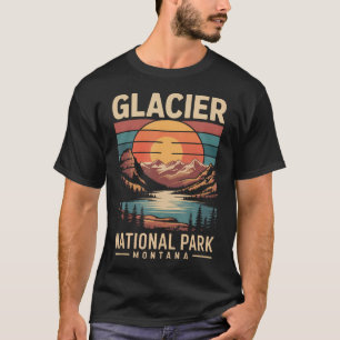 Camiseta Parque Nacional Glacier Urso Vintage Montana Camin