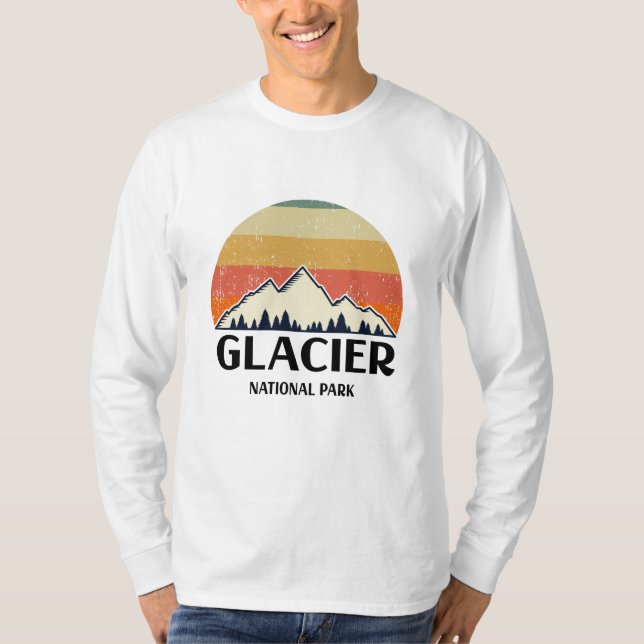 Camiseta Parque Nacional Glacier Vintage (Frente)