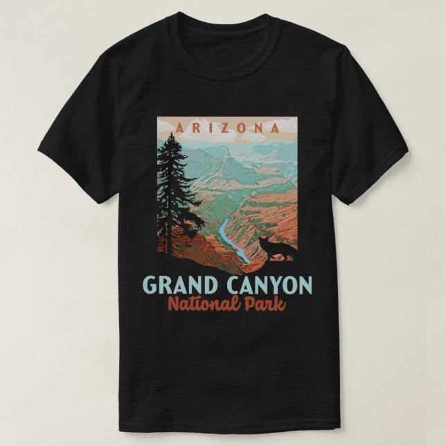 Camiseta Parque Nacional Grand Canyon, Arizona Vintage, Rua (Frente do Design)