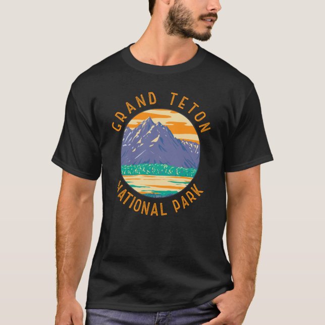 Camiseta Parque Nacional Grand Teton, Em Primavera, Em Dist (Frente)