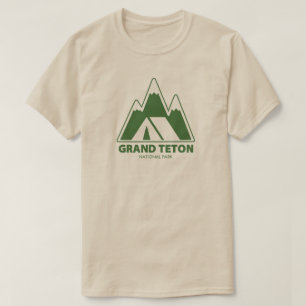 Camiseta Parque Nacional Grand Teton Montanhas Camping