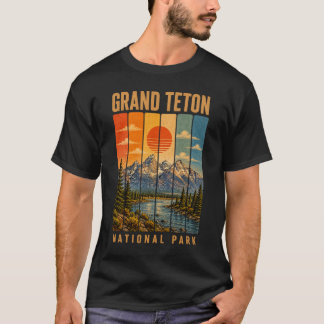 Camiseta Parque Nacional Grand Teton Wyoming EUA Vint