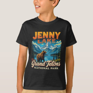 Camiseta Parque Nacional Grand Tetons Viagem Antiga Jenny L