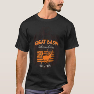 Camiseta Parque Nacional Great Basin Bandeira dos EUA Monta