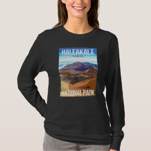 Camiseta Parque Nacional Haleakala Havaí Design de Poster